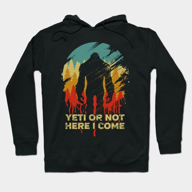 Vintage Yeti Or Not Here I Come Hoodie by RadStar